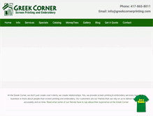 Tablet Screenshot of greekcornerprinting.com